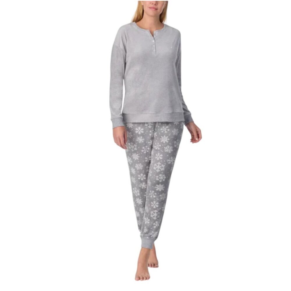 NWOT Nautica Henley Silky Fleece PJ Set | Grey